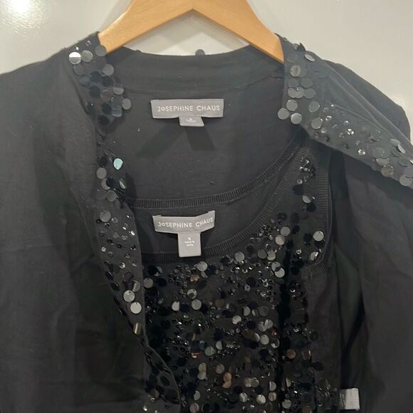 Josephine Chaus black and sequin sweater set small - Picture 6 of 7